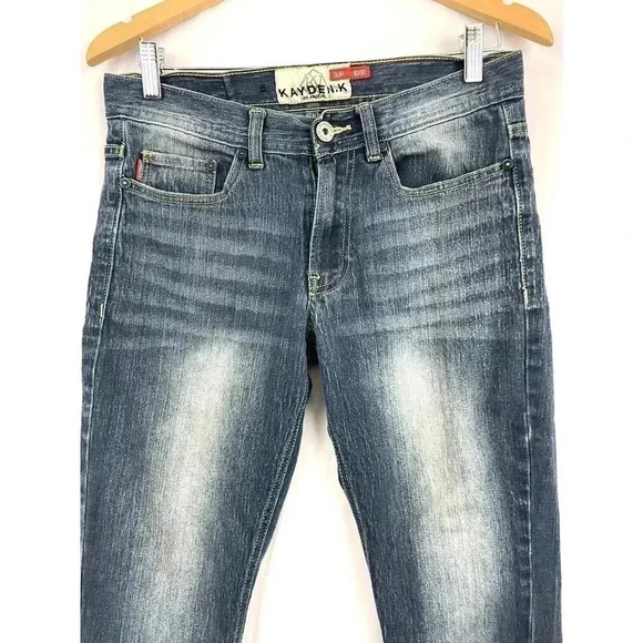 Kayden K Blue Denim Straight Jeans SLIM 30/30 Men's Casual - Picture 4 of 9